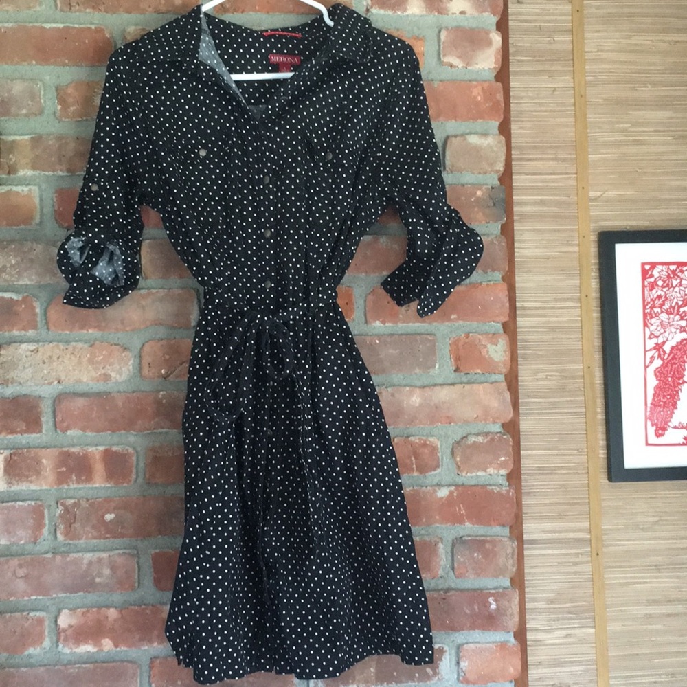 Merona size L button down dress